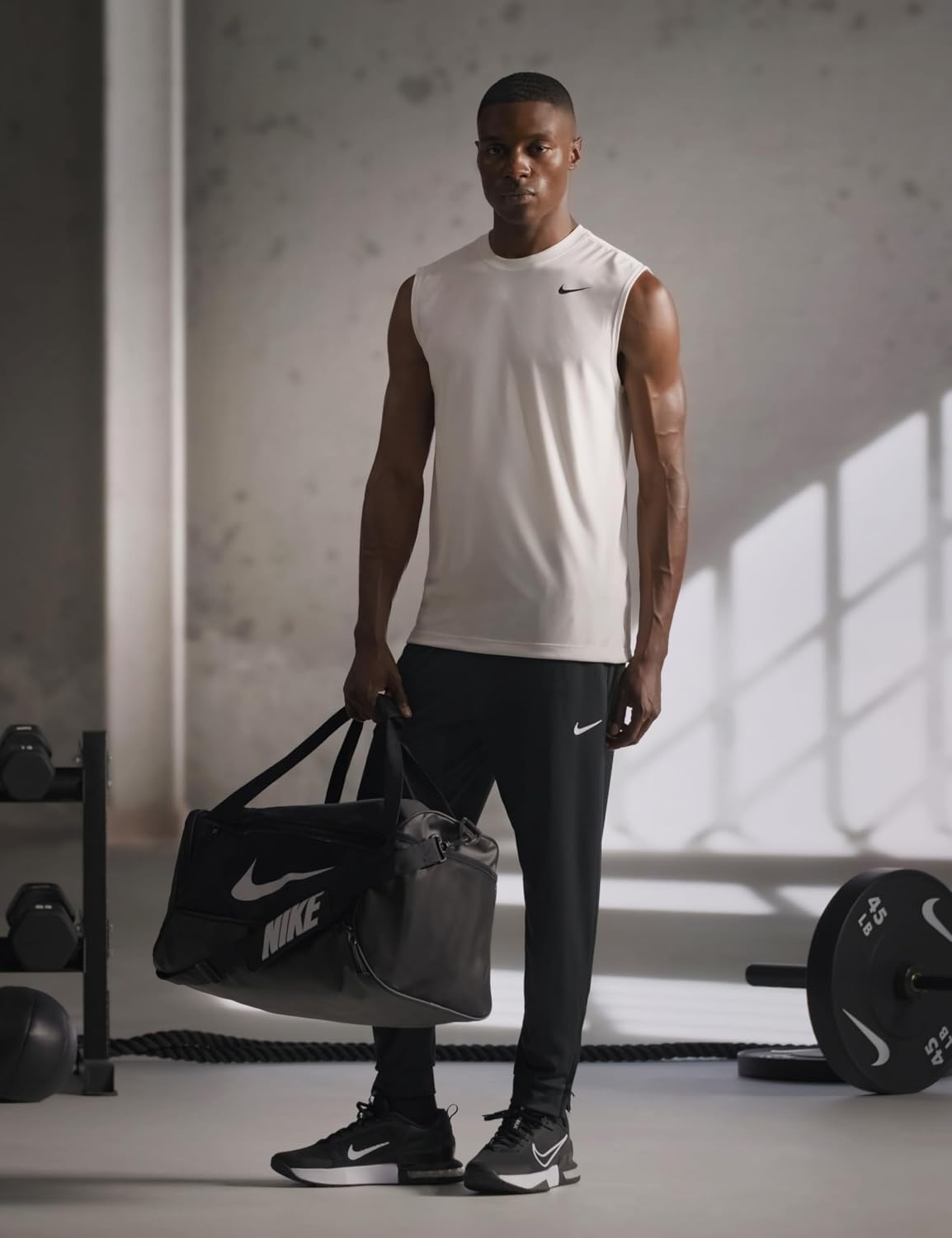 image:imageNike Unisex Adult Gameday Brasilia 95 Training Duffel Bag 25L 41L 60L or 95L Mens and WomensBlackBlackWhite