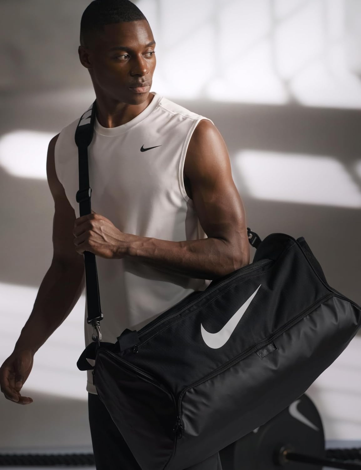 image:imageNike Unisex Adult Gameday Brasilia 95 Training Duffel Bag 25L 41L 60L or 95L Mens and WomensBlackBlackWhite