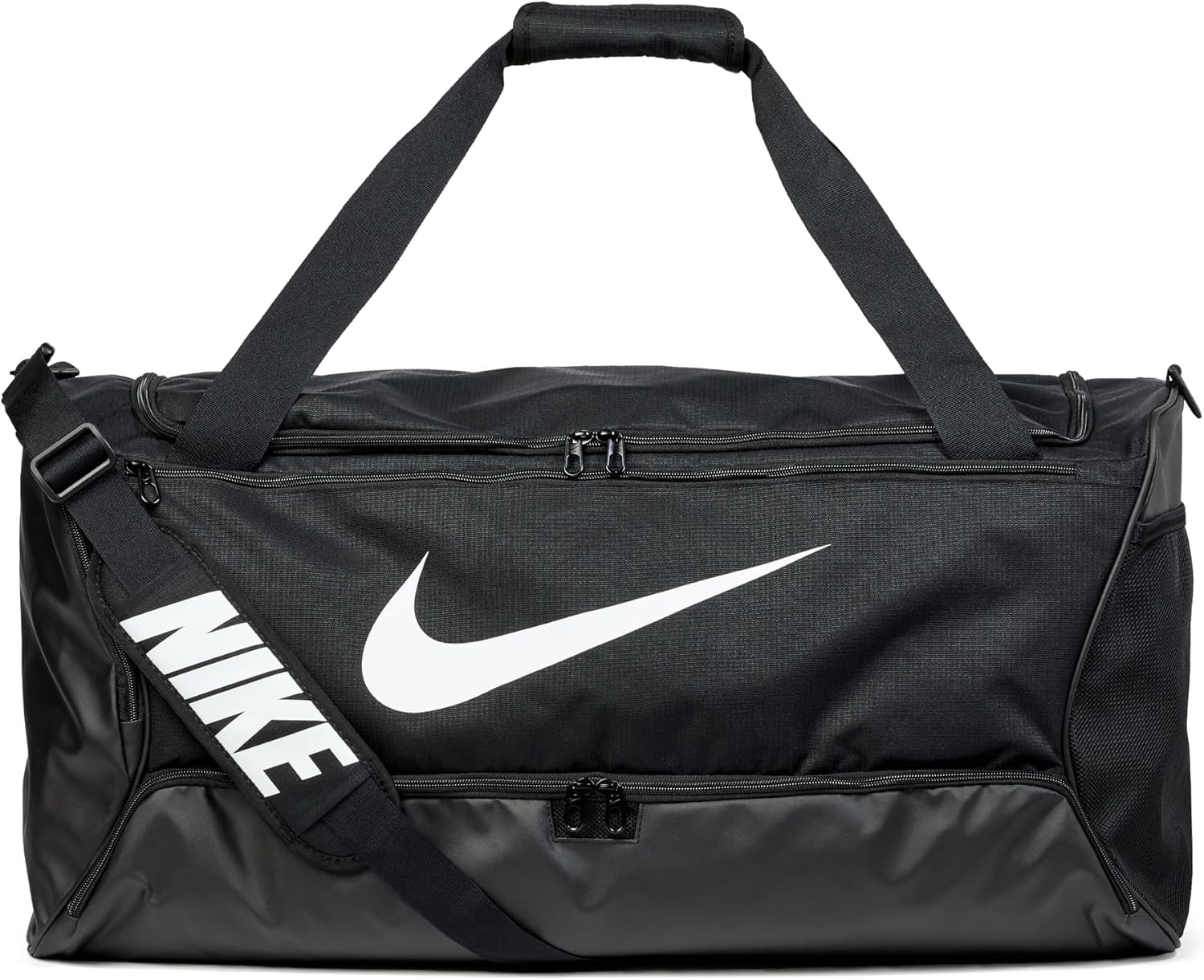 image:imageNike Unisex Adult Gameday Brasilia 95 Training Duffel Bag 25L 41L 60L or 95L Mens and WomensBlackBlackWhite