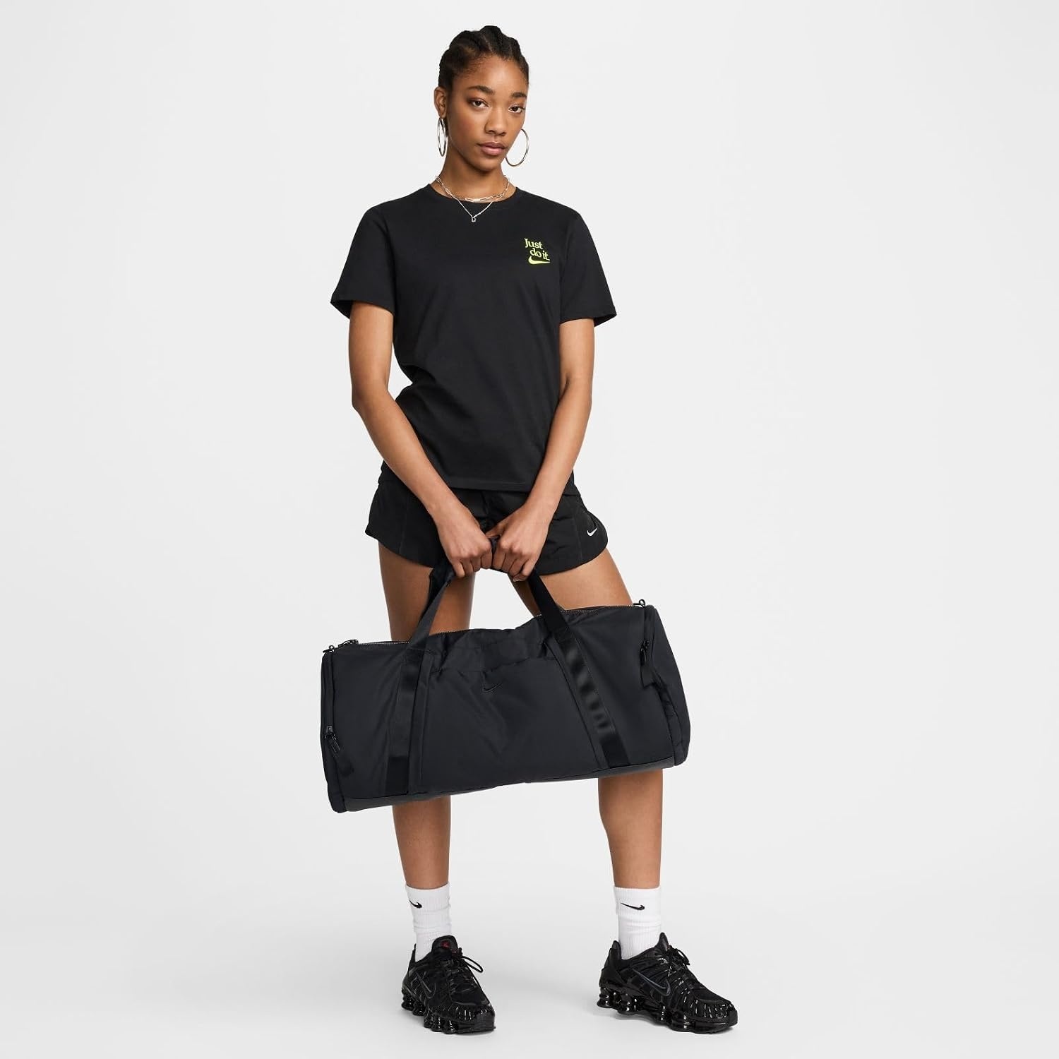 image:imageNike Unisex Fitness One Duffel Bag 35L Mens and WomensBlackIron GreyBlack