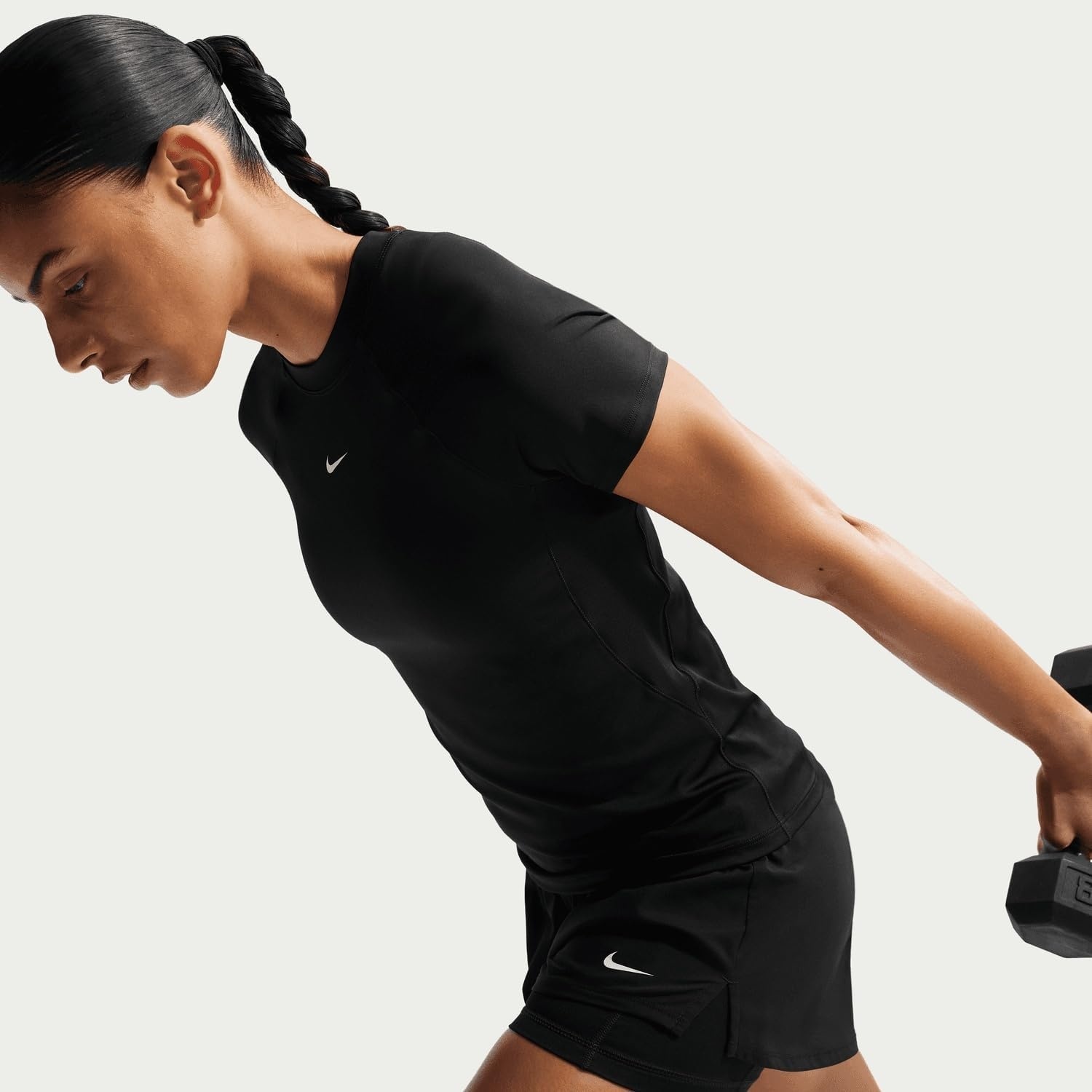 image:imageNike Womens Victory Baselayer DriFIT Fitness Short Sleeve TopBlackWhite