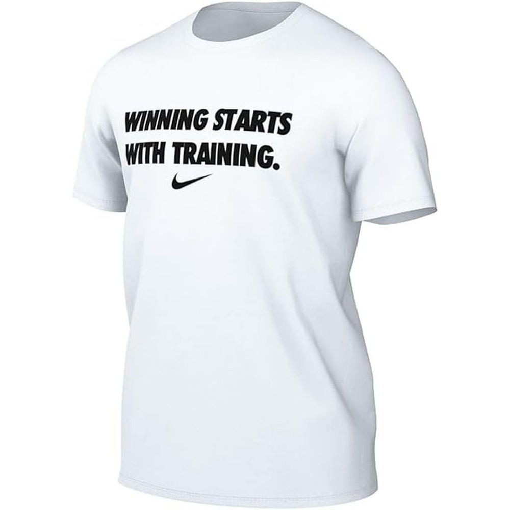 image:imageNike Mens Drifit Winning Graphic TShirtWhiteBlack
