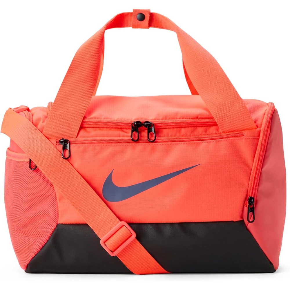 image:imageNike Unisex Adult Gameday Brasilia 95 Training Duffel Bag 25L 41L 60L or 95L  Mens and WomensHot LavaBlackDiffused Blue