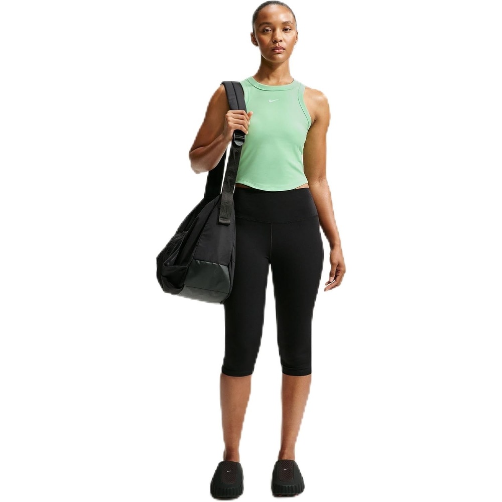 image:imageNike Womens Nike One Fitted Drifit Cropped Tank TopCucumber CalmWhite