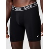 Nike Men’s All Day Micro Stretch Long Leg Boxer Brief Underwear (3-Pack)(Black/Black/Black)