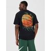 Nike Men’s Basketball T-Shirt; Front and Back Graphic Tee Shirt(Black)