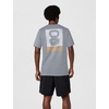 Nike Men’s Dri-FIT Training T-Shirt; Front and Back Graphic Workout Tee(Smoke Grey)