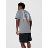Nike Men’s Dri-FIT Training T-Shirt; Front and Back Graphic Workout Tee(Smoke Grey)