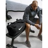 Nike Unisex Adult Gameday Brasilia 9.5 Training Duffel Bag (25L, 41L, 60L, or 95L) | Mens and Womens(Black/Black/White)