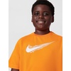 Nike Unisex Big Kids’ Multi Dri-FIT Short-Sleeve Top (Large Swoosh Logo) – Boys and Girls(Bright Ceramic/White)