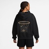 Nike Women’s Basketball Oversized Pullover Hoodie(Black/Club Gold)