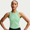 Nike Women’s Nike One Fitted Dri-fit Cropped Tank Top(Cucumber Calm/White)