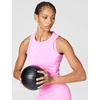 Nike Women’s Nike One Fitted Dri-fit Cropped Tank Top(Pink Rise/White)