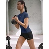 Nike Women’s Victory Baselayer Dri-FIT Fitness Short Sleeve Top(Midnight Navy/White)
