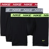 Nike Men’s All Day Micro Stretch Boxer Brief Underwear (3-Pack)(Black W/ Volt/Cool Grey/University Red)