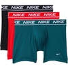 Nike Men’s All Day Micro Stretch Boxer Brief Underwear (3-Pack)(Chili Red/Dark Teal/Black)