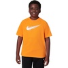 Nike Unisex Big Kids’ Multi Dri-FIT Short-Sleeve Top (Large Swoosh Logo) – Boys and Girls(Bright Ceramic/White)