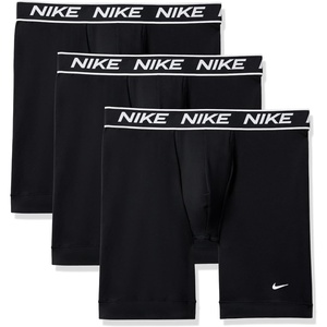 Nike Men’s All Day Micro Stretch Long Leg Boxer Brief Underwear (3-Pack)(Black/Black/Black)