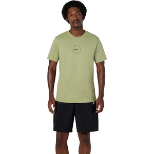 Nike Men’s Dri-FIT Training T-Shirt; Front and Back Graphic Workout Tee(Dusty Olive)
