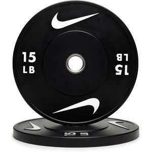 Nike Olympic Rubber Bumper Plates – Pair(15 lb – Pair)