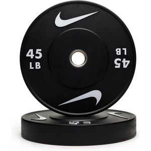 Nike Olympic Rubber Bumper Plates – Pair(45 lb – Pair)