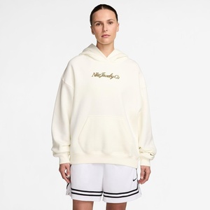 Nike Women’s Basketball Oversized Pullover Hoodie(Sail/Club Gold)