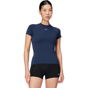Nike Women’s Victory Baselayer Dri-FIT Fitness Short Sleeve Top(Midnight Navy/White)