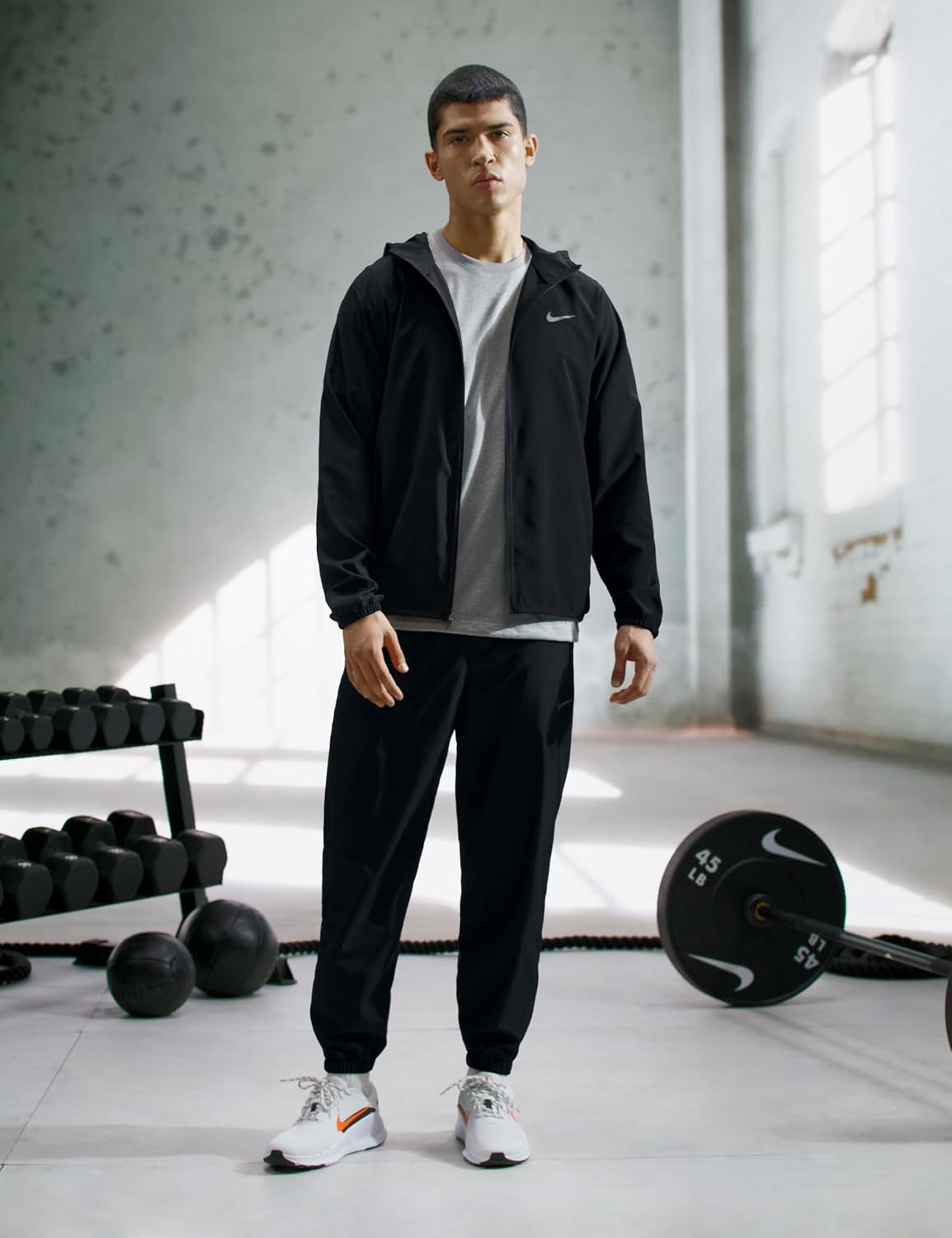 image:imageNike Mens Form DriFIT Hooded Versatile JacketBlackReflective Silver