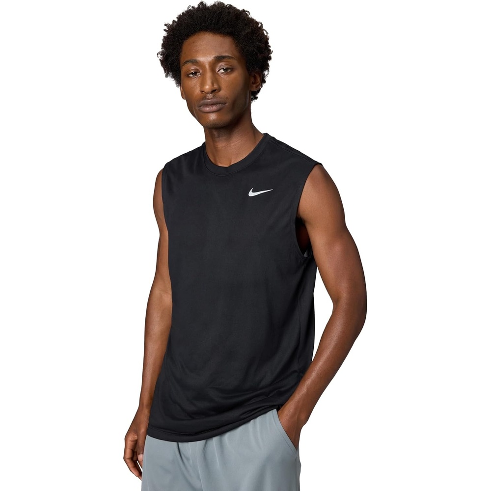 image:imageNike Mens Drifit Legend Sleeveless Fitness TShirtBlackMatte Silver