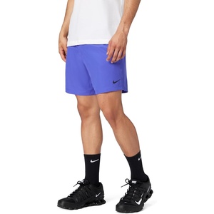 Nike Men’s Form Dri-FIT 7″ Workout Shorts; Unlined Training Shorts(Persian Violet/Black)