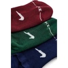 Nike Unisex Adult Everyday Elevated No-Show Socks (3-Pack) | Mens & Womens(Midnight Navy/Team Red/Fir)