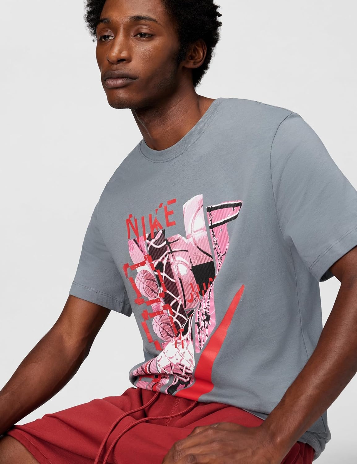 image:imageNike Mens Sportswear Basketball Graphic TShirtCool Grey
