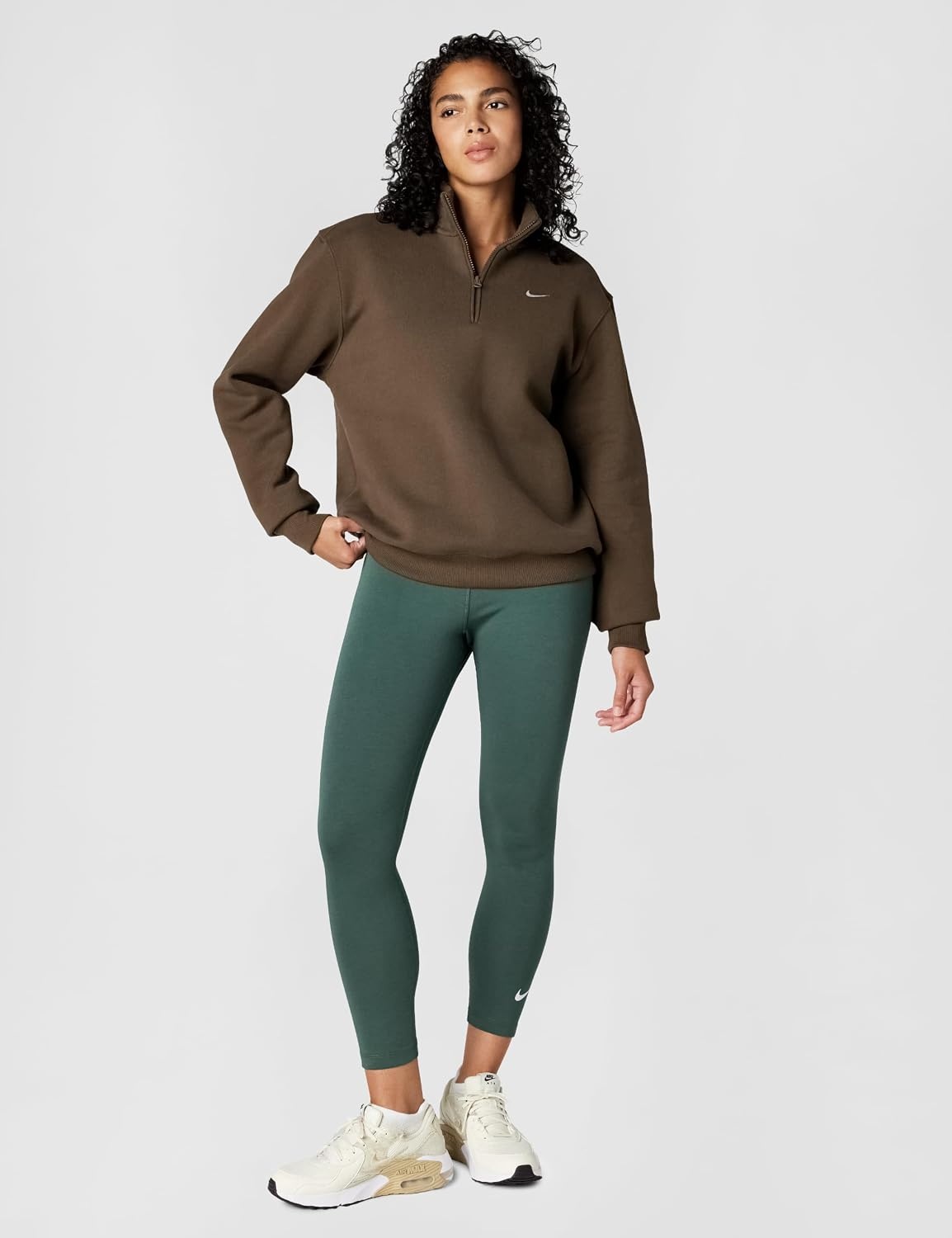 image:imageNike Womens Sportswear Classic HighWaisted 78 LeggingsCamo GreenWhite