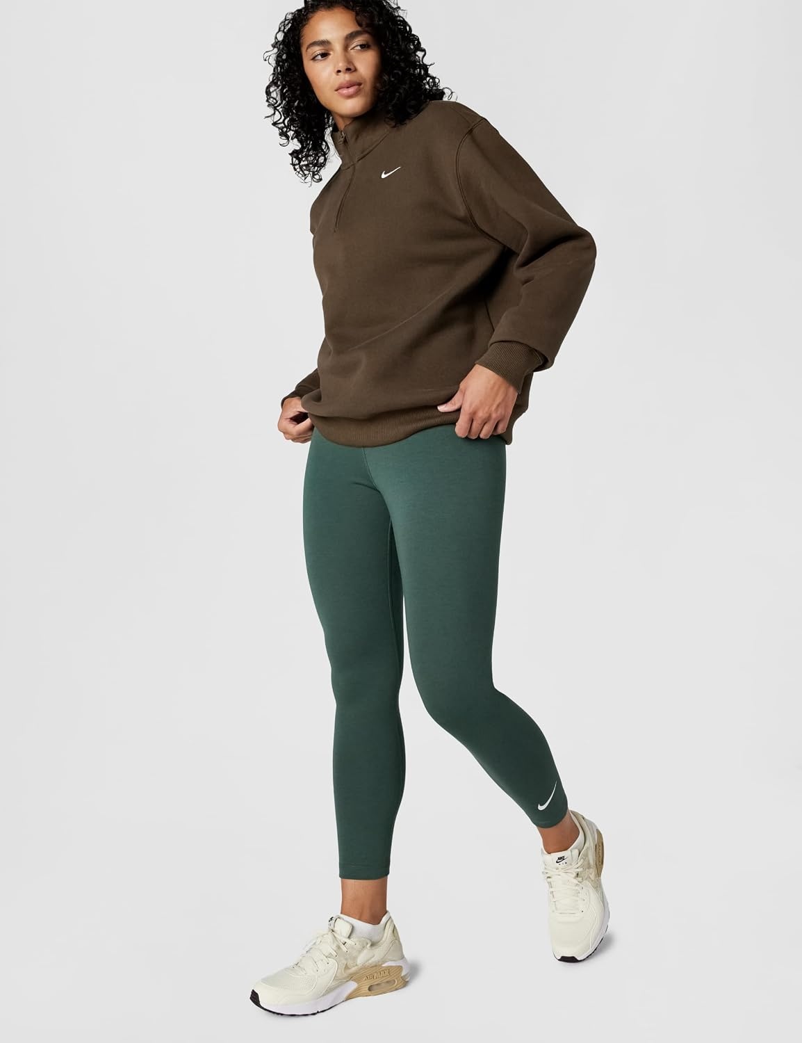 image:imageNike Womens Sportswear Classic HighWaisted 78 LeggingsCamo GreenWhite
