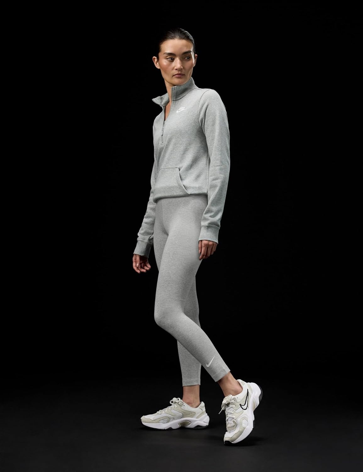 image:imageNike Womens Sportswear Classic HighWaisted 78 LeggingsDark Grey HeatherSail