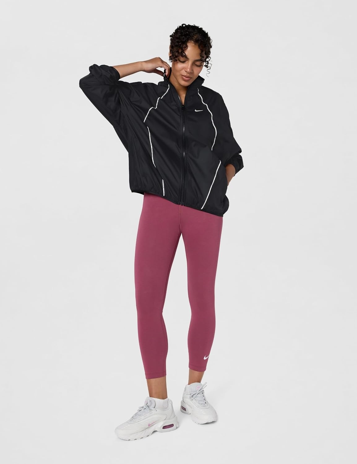 image:imageNike Womens Sportswear Classic HighWaisted 78 LeggingsPink SmokeWhite