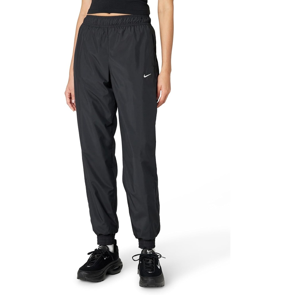 image:imageNike Womens Sportswear Classic Woven Protection UV MidRise Loose JoggersBlackWhite