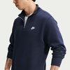 Nike Men’s Club Fleece Half Zip(Obsidian/Obsidian/White)