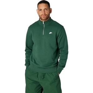 Nike Men’s Club Fleece Half Zip(Fir/Fir/White)