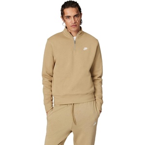 Nike Men’s Club Fleece Half Zip(Parachute Beige/Parachute Beige/White)