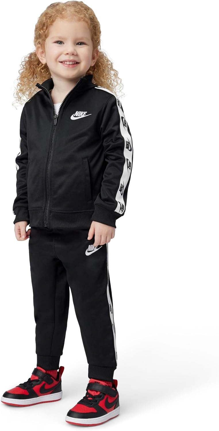 image:imageNike Kids DriFIT Logo Taping Full Zip 2Piece Outfit SetBlack