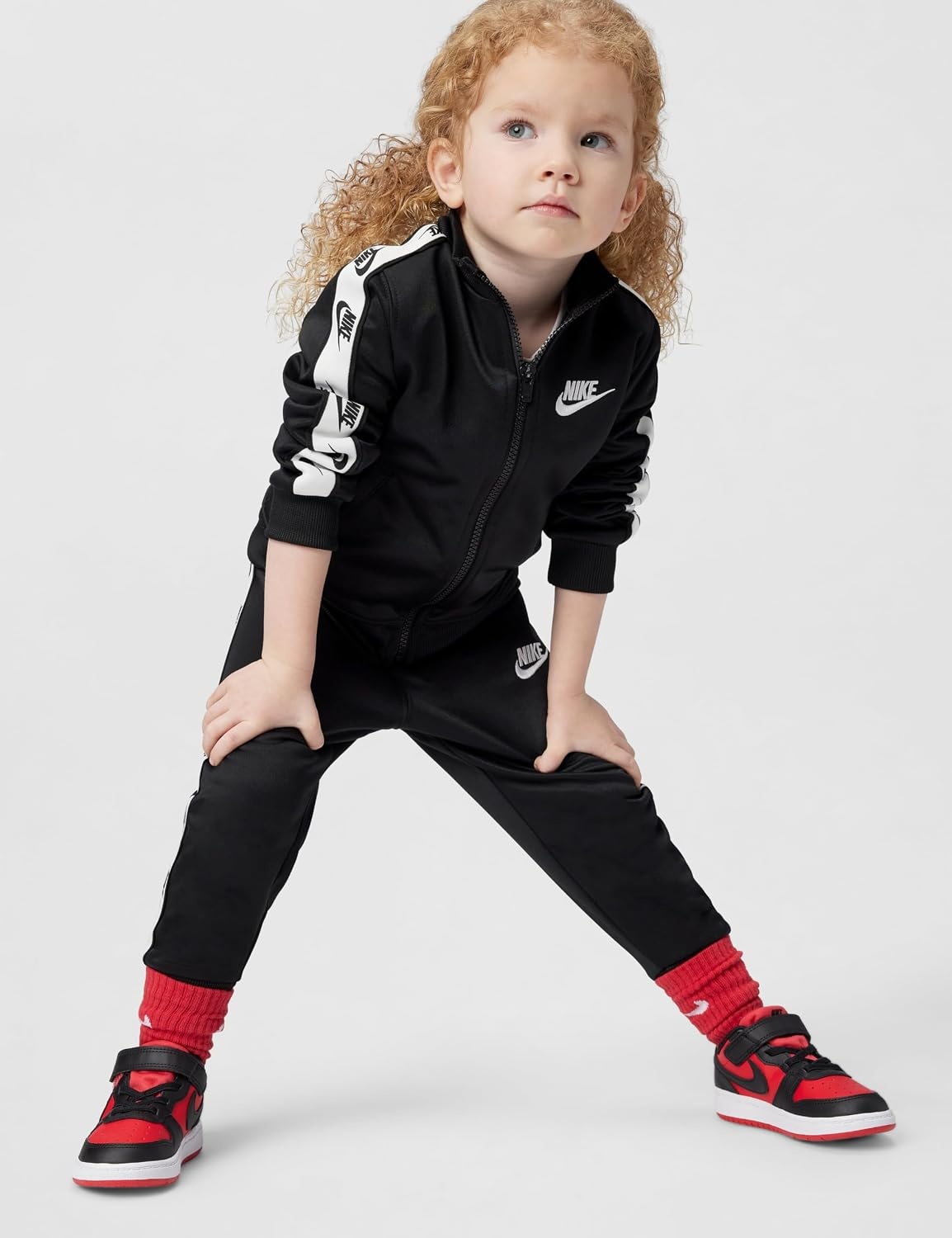 image:imageNike Kids DriFIT Logo Taping Full Zip 2Piece Outfit SetBlack