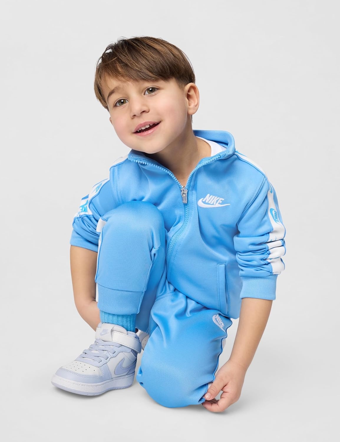 image:imageNike Kids DriFIT Logo Taping Full Zip 2Piece Outfit SetUniversity Blue