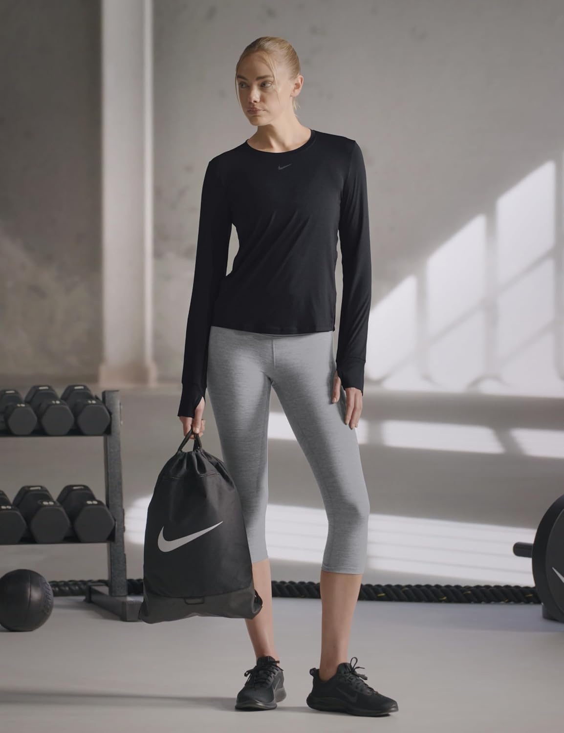 image:imageNike Womens One Classic DriFIT LongSleeve TopBlack