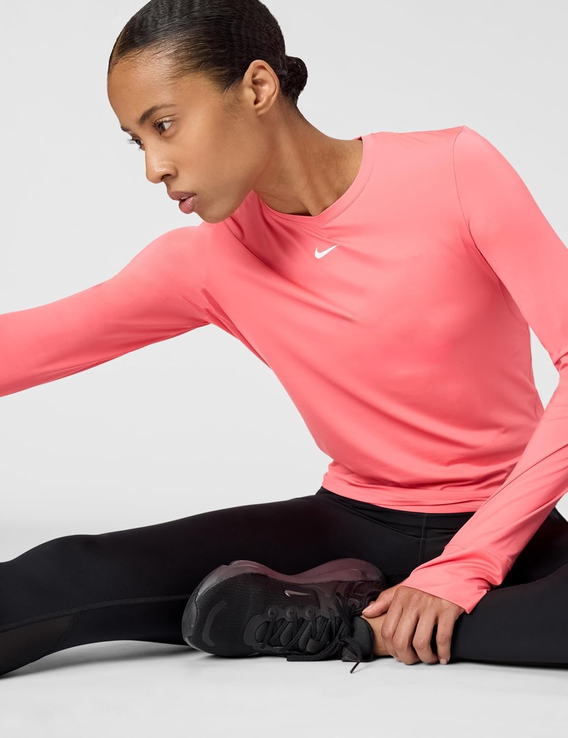 image:imageNike Womens One Classic DriFIT LongSleeve TopSea CoralWhite