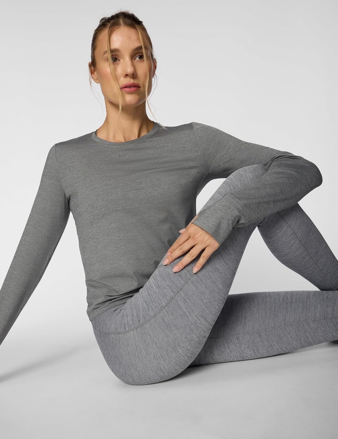 image:imageNike Womens One Classic DriFIT LongSleeve TopSmoke GreyHeather