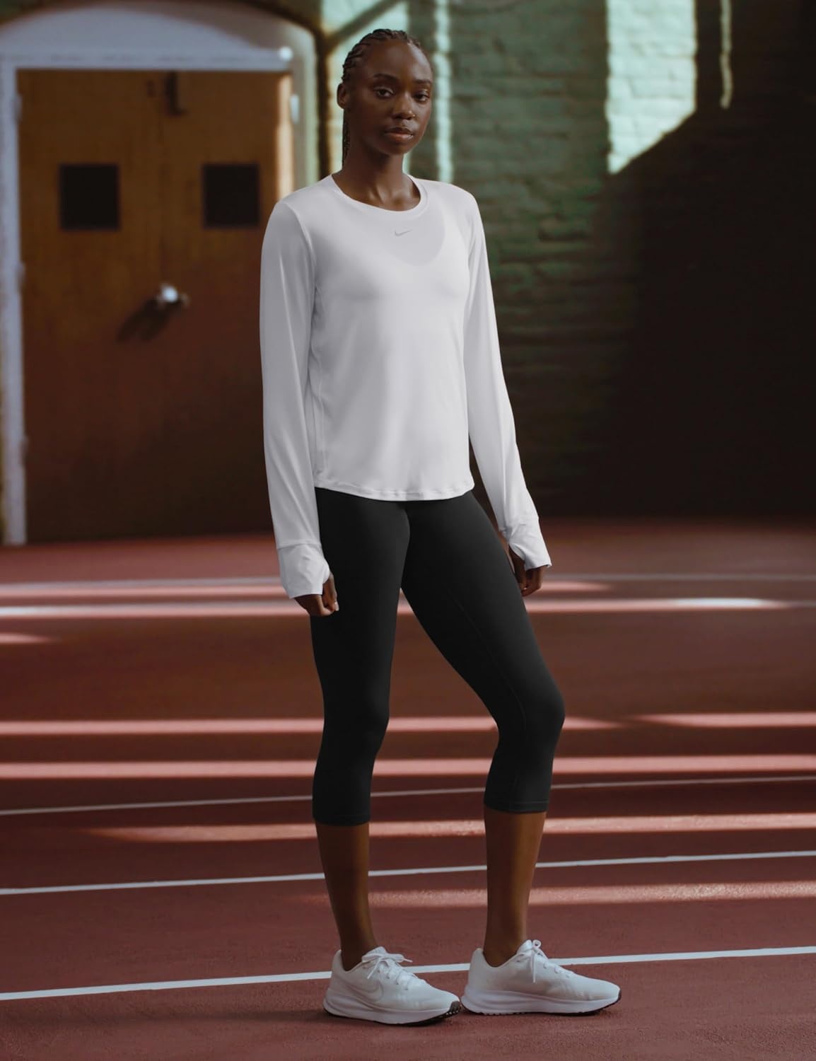image:imageNike Womens One Classic DriFIT LongSleeve TopWhite
