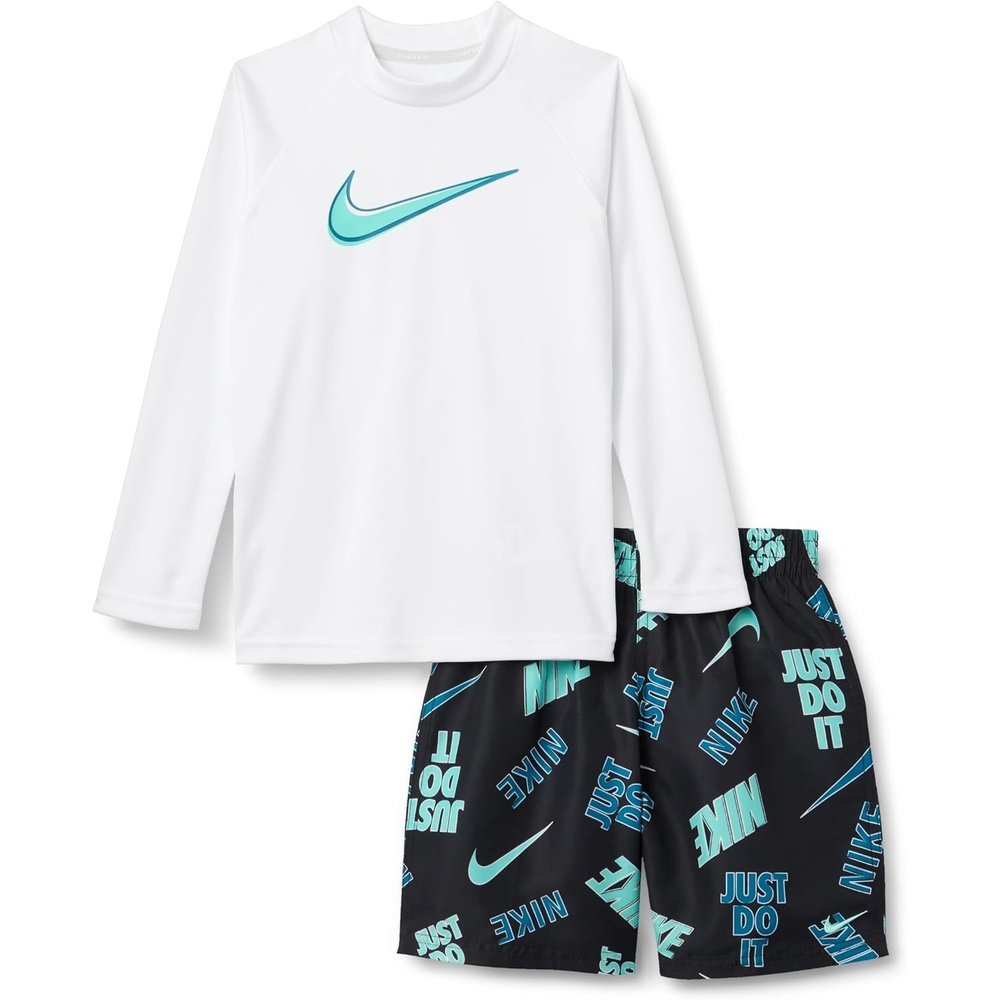 image:imageNike Boys Long Sleeve Top amp Short SetBlack