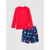 Nike Boys’ Long Sleeve Top & Short Set(Blue/Red)