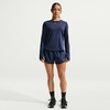 Nike Women’s One Classic Dri-FIT Long-Sleeve Top(Midnight Navy/White)
